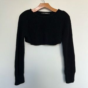 ASOS Black cropped knit sweater